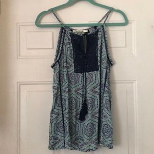 Solitaire spaghetti strap tank top